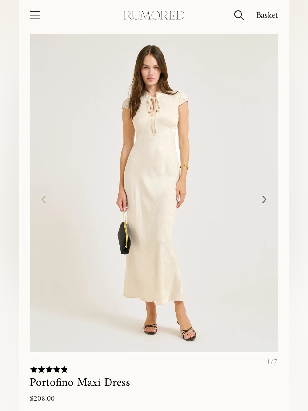 Rumored Portofino Maxi Dress — Cream